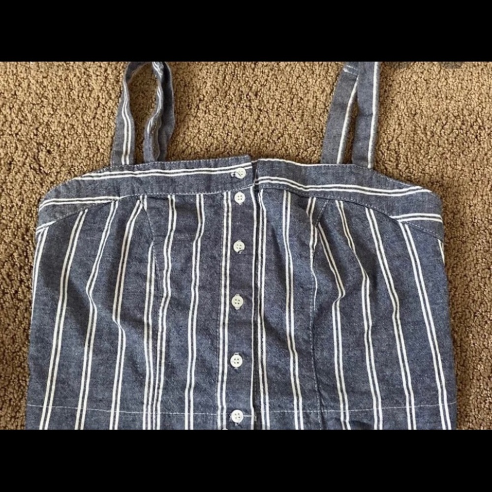 Button down tank top cropped